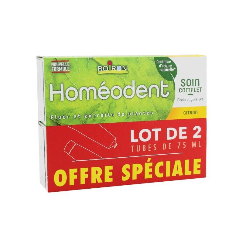 Homéodent Dentifrice Citron Nouvelle Formule 2 x 75 ml