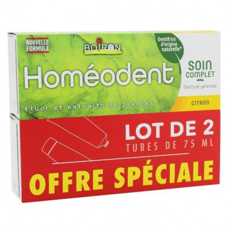 Homéodent Dentifrice Citron Nouvelle Formule 2 x 75 ml