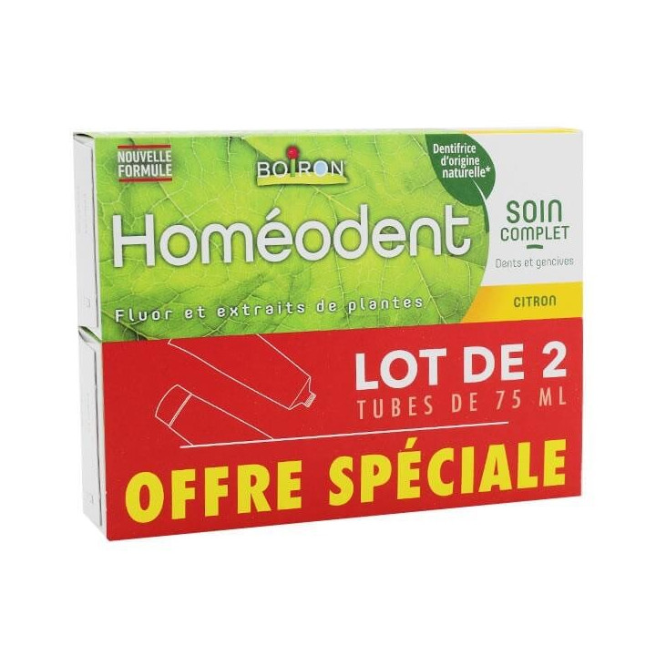 Homeodent Lemon Toothpaste New Formula 2 x 75 ml