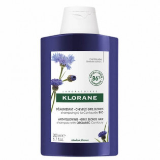 Klorane Shampooing Déjaunissant pour Cheveux Gris, Blonds 400 ml