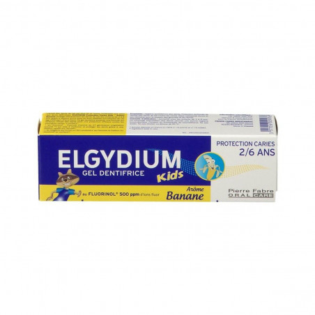 Elgydium Gel Dentifrice Kids 2/6 ans Arôme Banane 50 ml