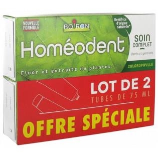 Homéodent Dentifrice Chlorophylle Nouvelle Formule 2 x 75 ml