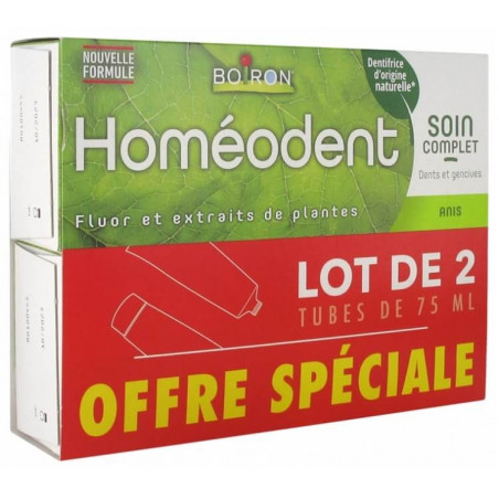 Homéodent Dentifrice Chlorophylle Nouvelle Formule 2 x 75 ml