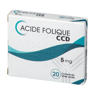 Acide Folique CCD 5 mg 20 Comprimés 