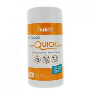 Anios Quick Wipes Lingettes Désinfectantes Action Rapide x120