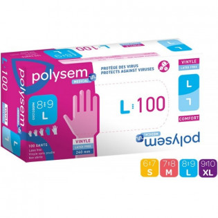 SENSINYL NON-POWDER GLOVE SIZE M 7/8 BOX OF 100