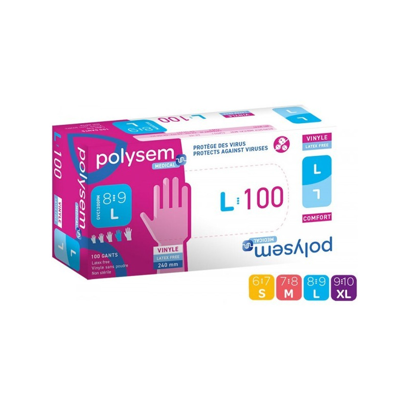 SENSINYL NON-POWDER GLOVE SIZE M 7/8 BOX OF 100 SENSINYL NON-POWDER GLOVE SIZE M 7/8 BOX OF 100