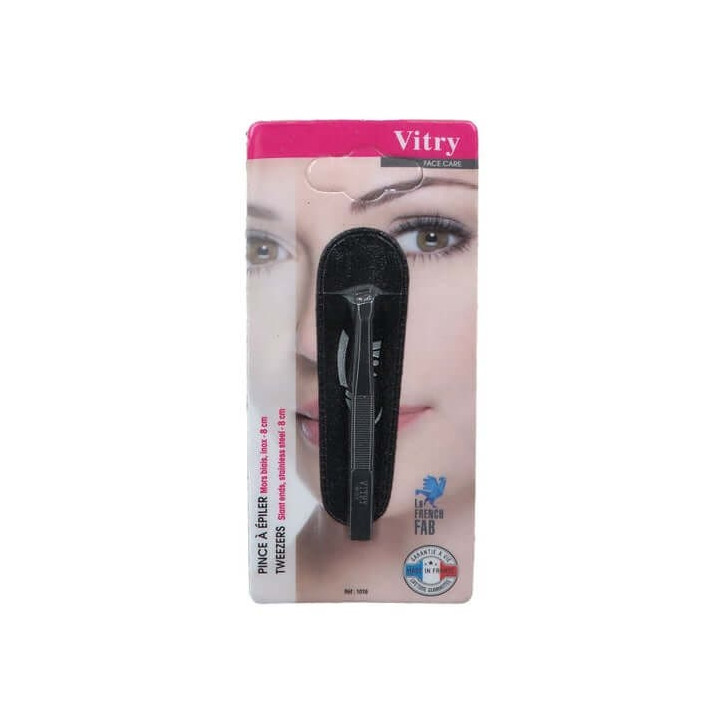 Vitry Stainless Steel Tweezers 8 cm Bias Jaw 