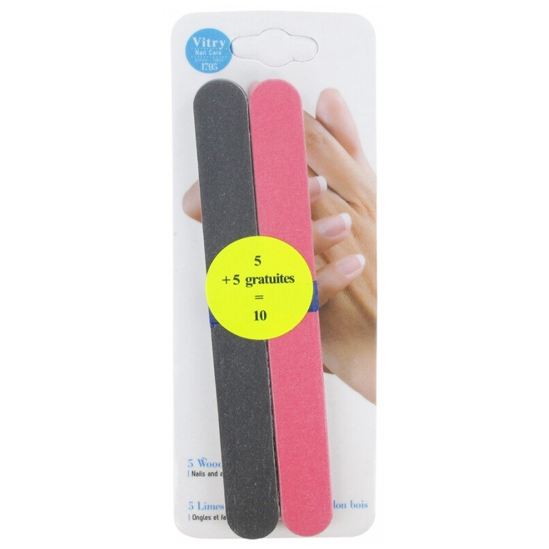 Vitry Nail Files on Wood 5+5 Free 