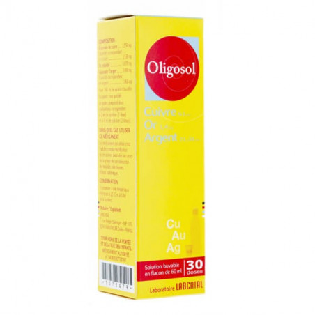 Oligosol Cuivre Or Argent 60 ml