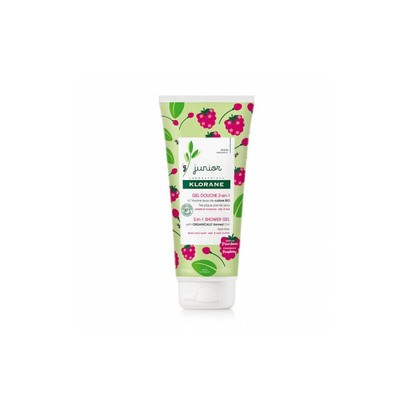 Klorane Junior Shower Gel 2 in 1 Raspberry Fragrance 