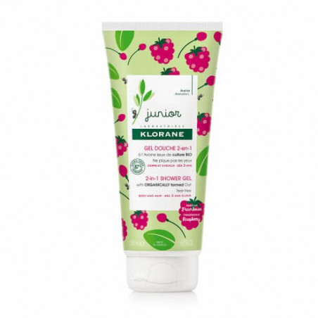 Klorane Junior Gel Douche 2 en 1 Parfum Framboise 