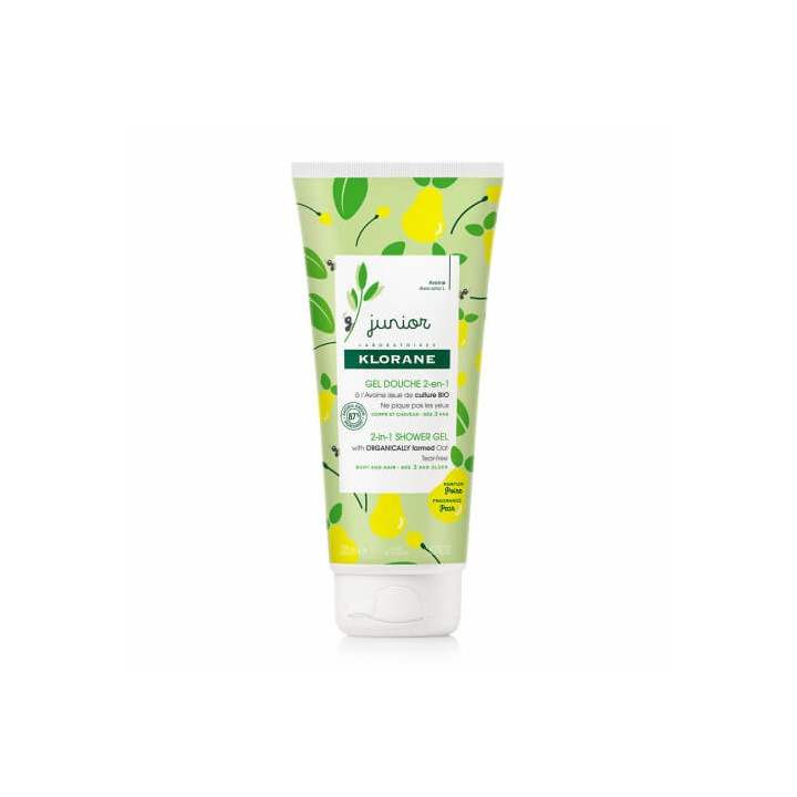 Klorane Junior Gel Douche 2 en 1 Parfum Framboise 