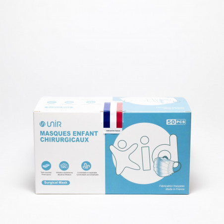 UNIR Masques Enfant Chirurgicaux blanc  6 ans et plus