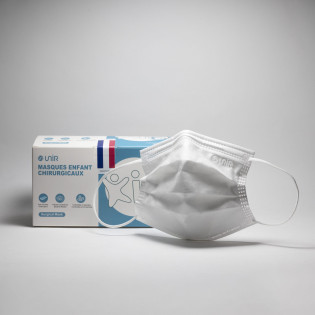 UNIR White Surgical Child Masks 6 years and older