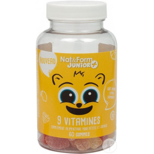 NAT&FORM JUNIOR+ 9 VITAMINES COMPLEMENT ALIMENTAIRE 30 UNITES