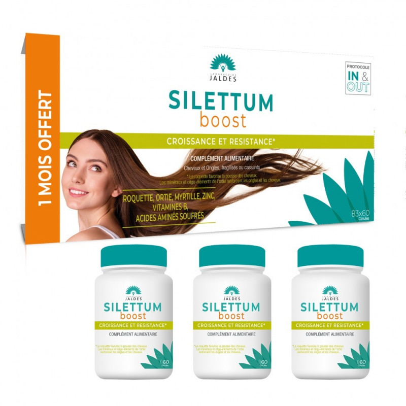 Silettum Boost - Growth and Resistance - 3 bottles of 60 capsules