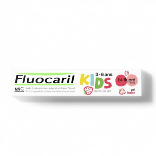 Fluocaril - Dentifrice Kids  Gel Fraise 3 - 6 ans  50 ml