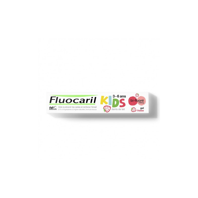 Fluocaril - Dentifrice Kids  Gel Fraise 3 - 6 ans  50 ml