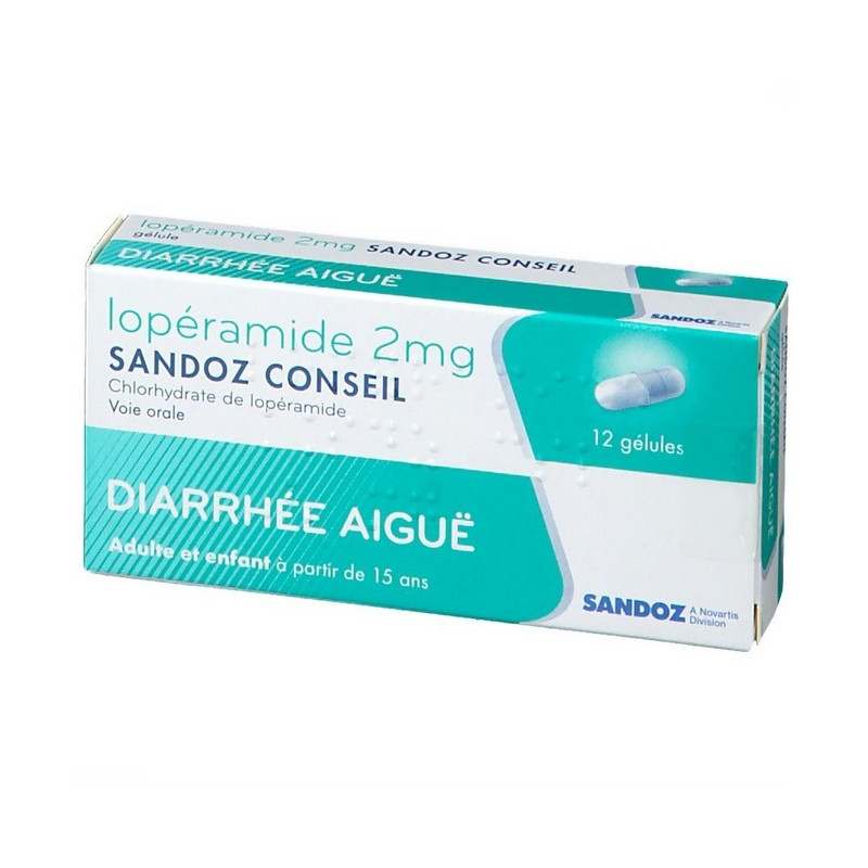 Loperamide 2 mg Sandoz Conseil 12 capsules