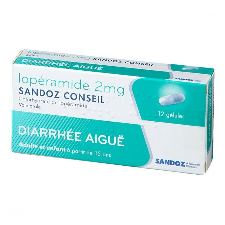 Lopéramide 2 mg Sandoz Conseil 12 gélules