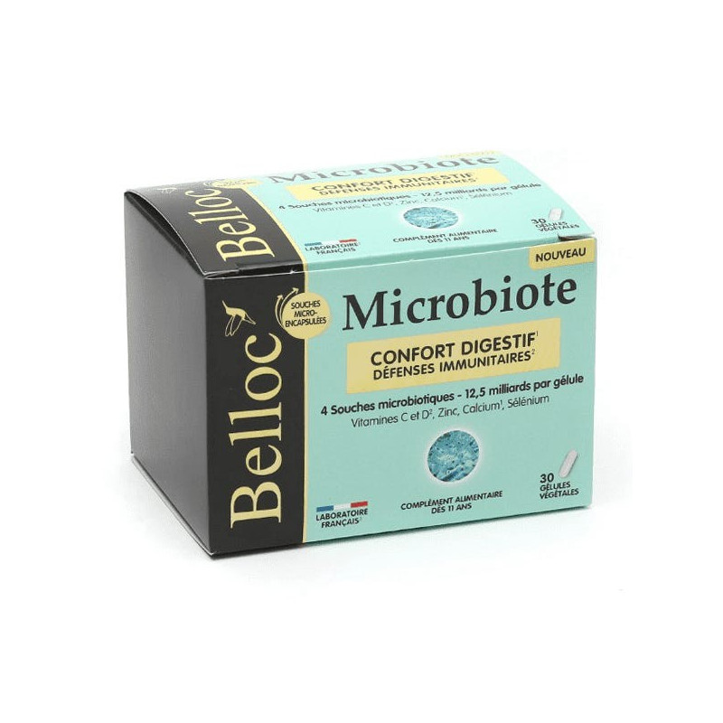 Belloc Microbiote - Confort Digestif & Défenses Immunitaires - 30 Gélules Végétales