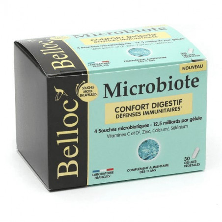 Belloc Microbiota - Digestive Comfort & Immune System - 30 Vegetable Capsules