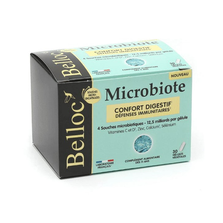 Belloc Microbiote - Confort Digestif & Défenses Immunitaires - 30 Gélules Végétales