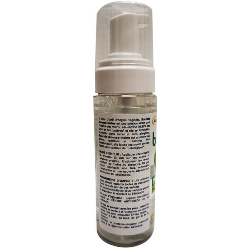 Baccide Vegetable Hand Foam - Sensitive and Reactive Skin - 180 ml