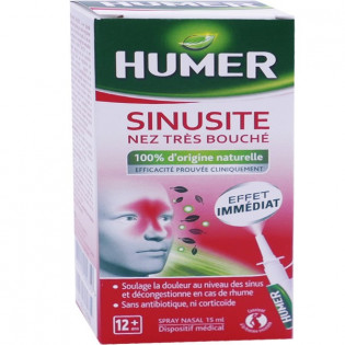 Humer - Spray Sinusite Nez très bouché - Décongestion et Drainage