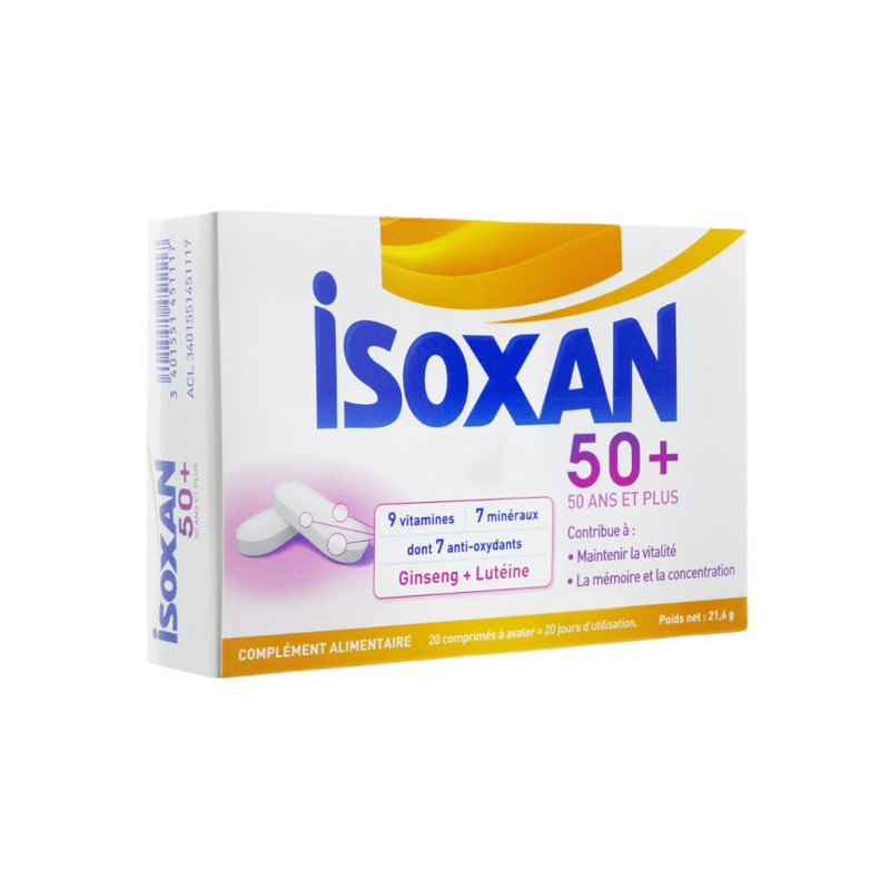 Isoxan 50+ 20 comprimés