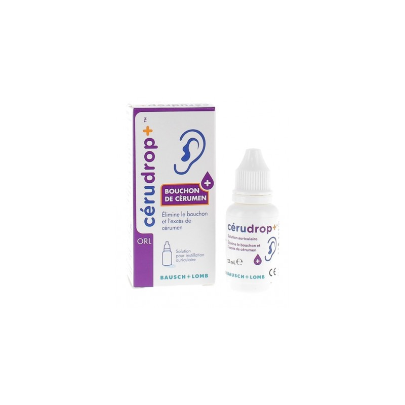 Cerudrop+ - Bouchon de Cérumen 12 ml - Bausch + Lomb