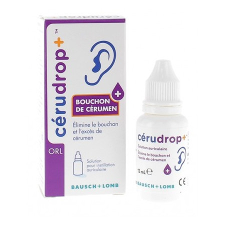 Cerudrop+ - Bouchon de Cérumen 12 ml - Bausch + Lomb