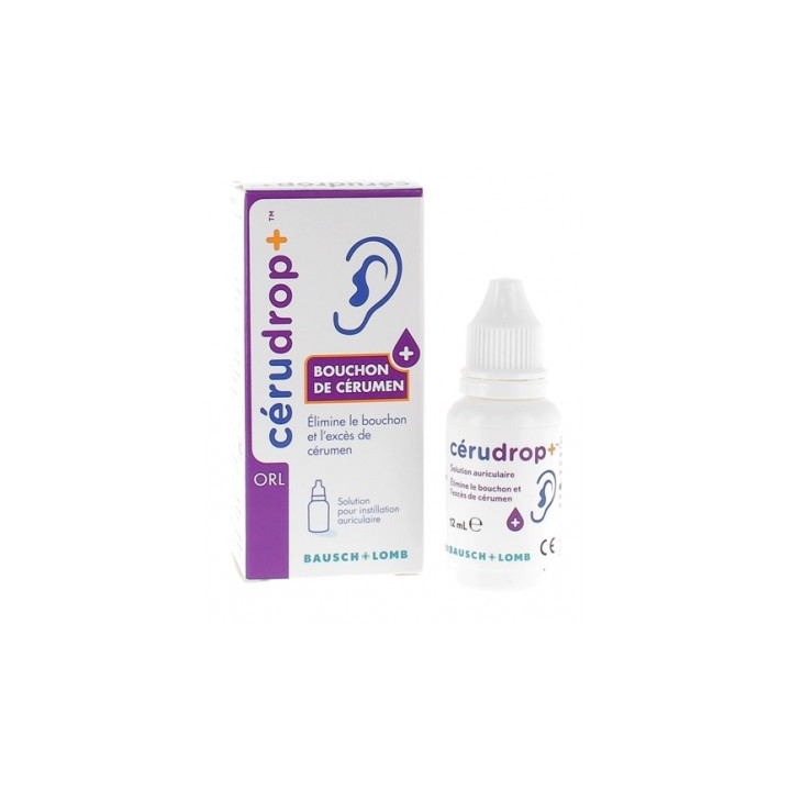 Cerudrop+ - Bouchon de Cérumen 12 ml - Bausch + Lomb