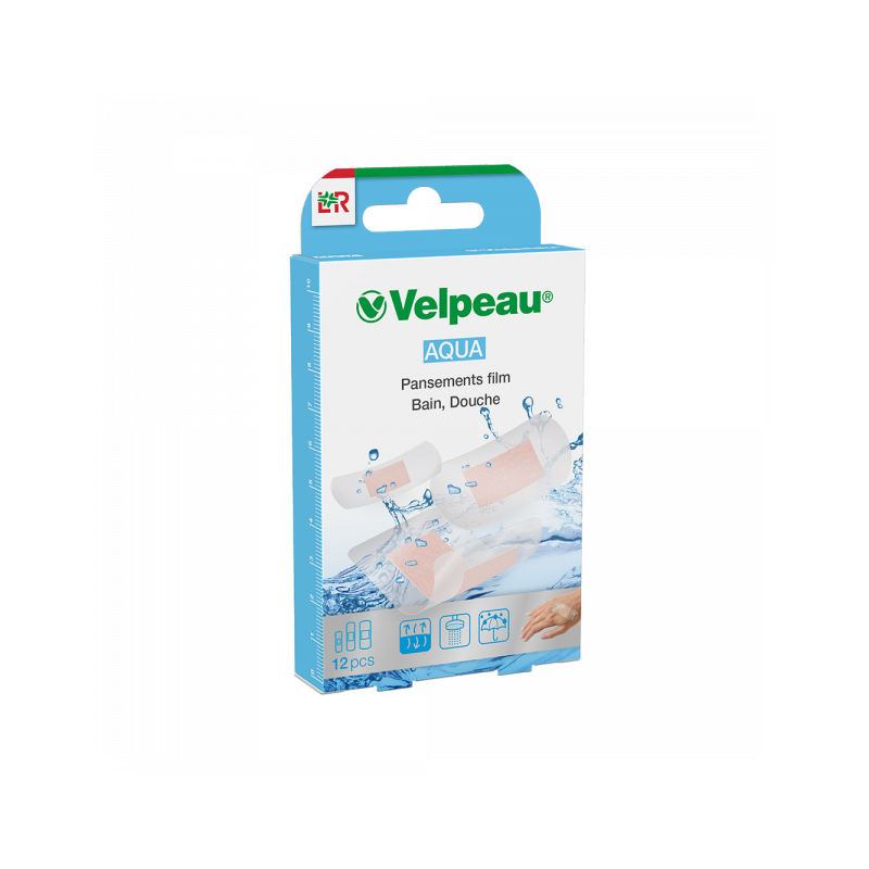 Velpeau 12 pansements Aqua film bain et douche