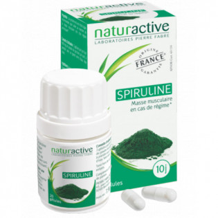 Naturactive Spirulina 300mg. Box of 20 capsules