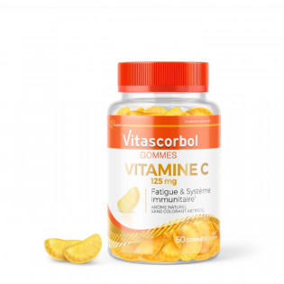 Vitascorbol - Gommes Vitamine C 125mg - Fatigue & Système Immunitaire