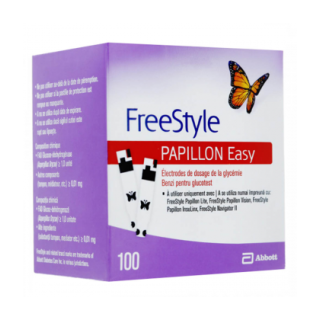 FreeStyle Papillon Easy 100 bandelettes électrodes