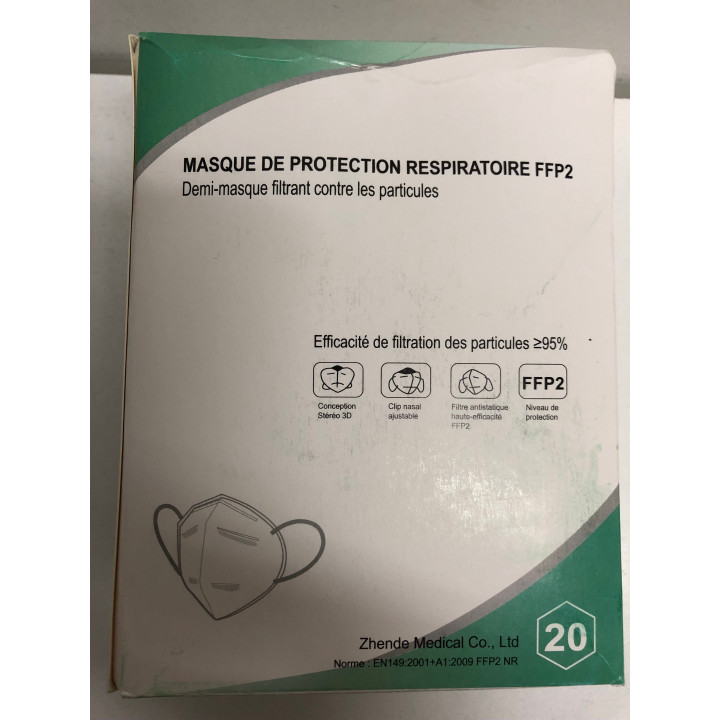 Masque de protection FFP2 protection contre la COVID Boite de 20