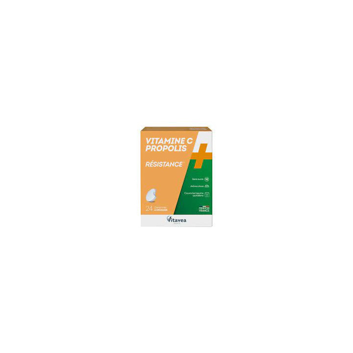 Vitamin C + Propolis 24 Chewable Tablets Nutrisanté