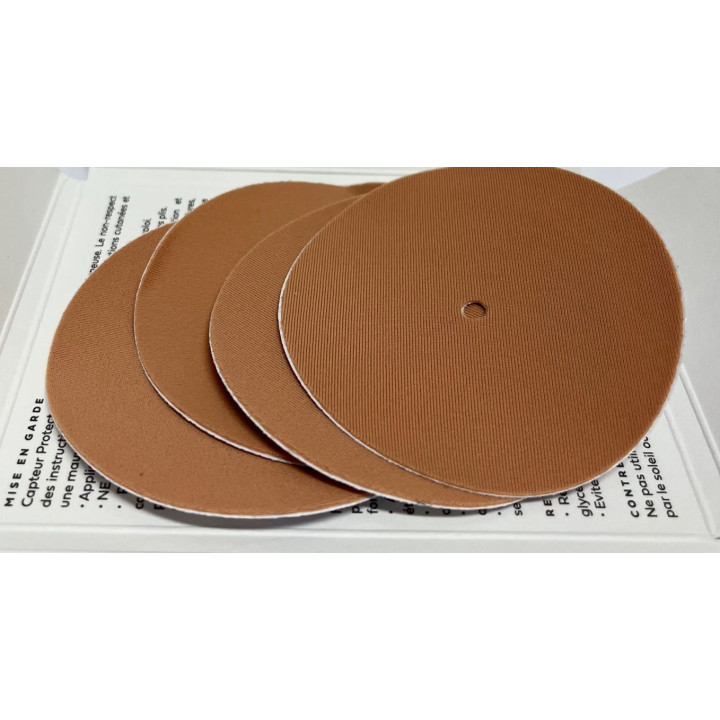 Patchs Capteur Protect - Protection Adhésive pour Capteur Freestyle Libre - Boite de 4 (beige)