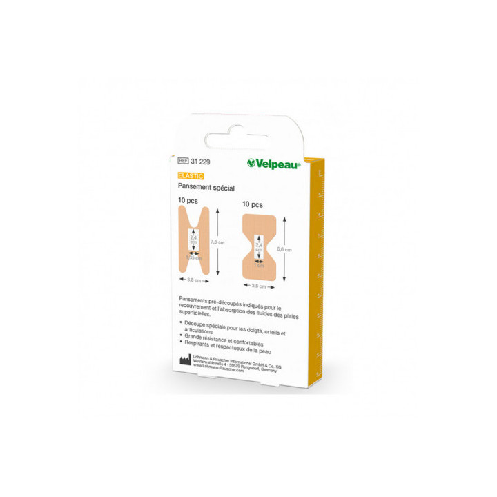 LOHMANN PANSEMENT SPECIAL POUR DOIGTS VELPEAU 20 PIECES