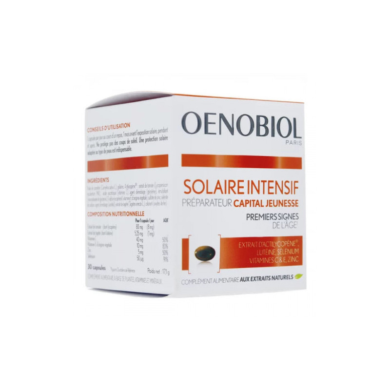 Oenobiol Solaire Intensif Anti Age Capital Jeunesse 30 Capsules