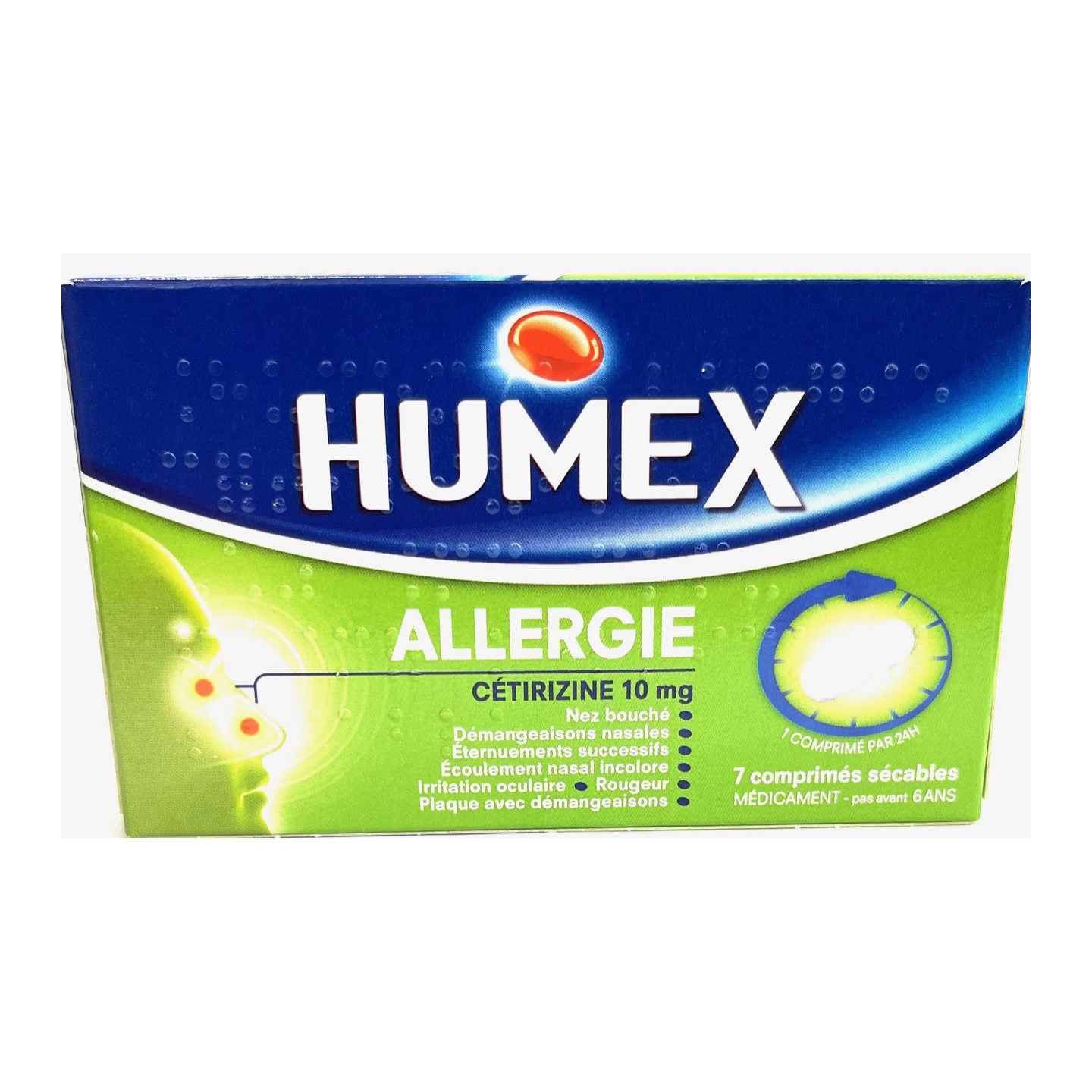 HUMEX - ALLERGY 10 mg - Box of 7 scored tablets
