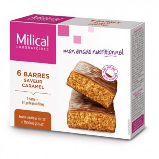 Milical 6 Barres protéinées saveur caramel