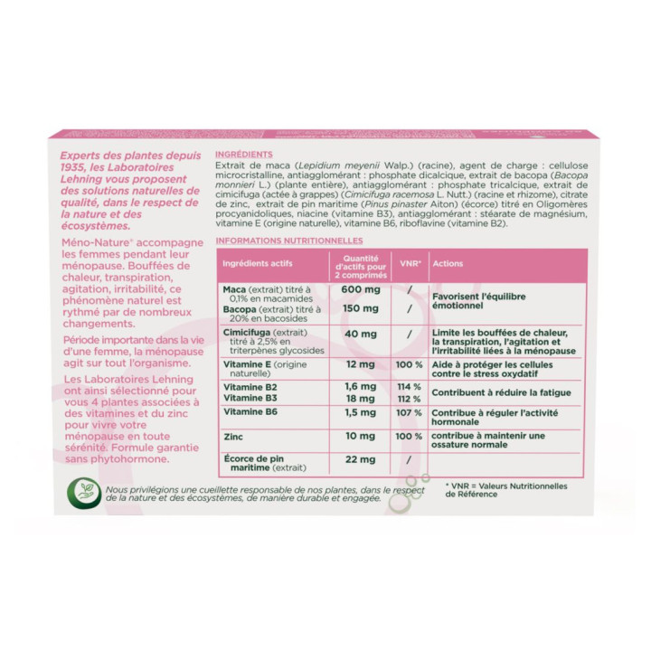 LEHNING Meno Nature - 60 tablets