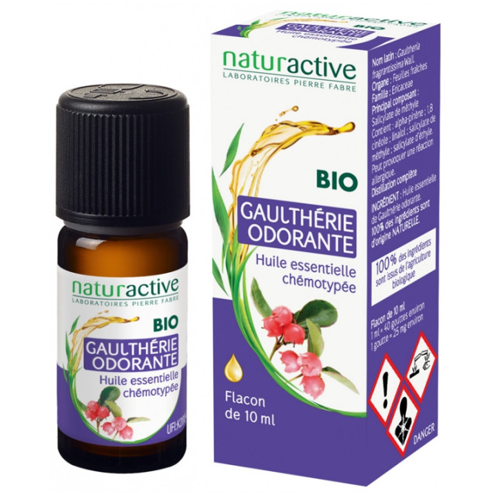 Naturactive Huile Essentielle Gaulthérie Odorante (Gaultheria fragrantissima Wall.) Bio 10 ml