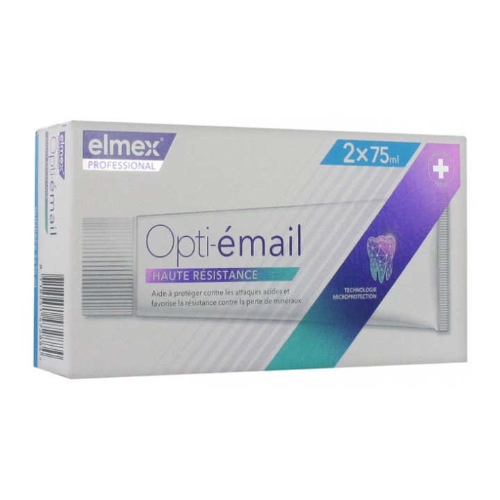 ELMEX Opti-émail Dentifrice Haute Résistance 2x75 ml