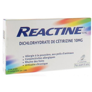 REACTINE 10MG - 7 comprimés