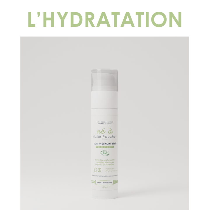 Soin hydratant bébé Né à Victor Pauchet - visage et corps - 50 ml